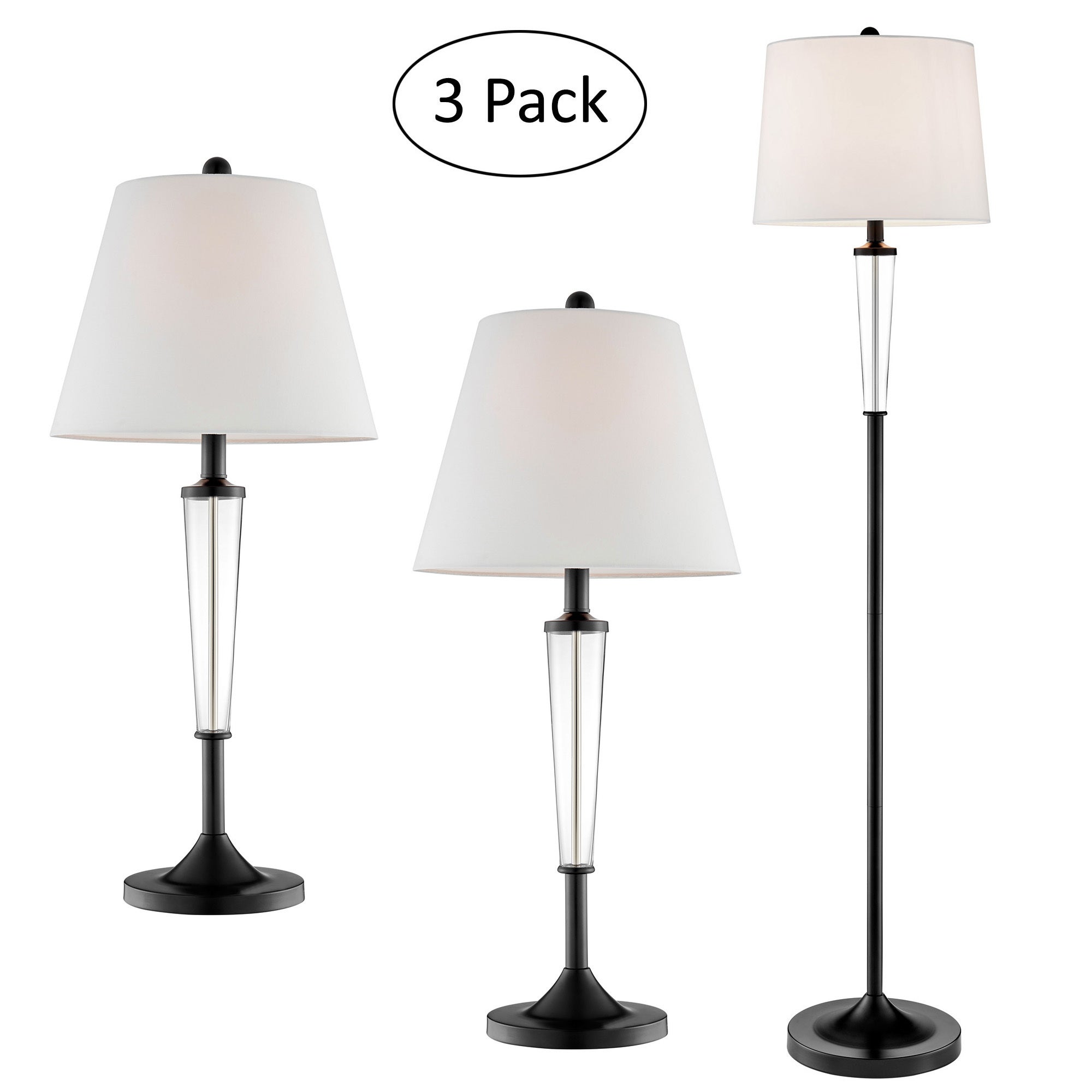 Polished Steel Metal with Fabric Shade Lite Source LS-21243PS Gada Table Lamp 